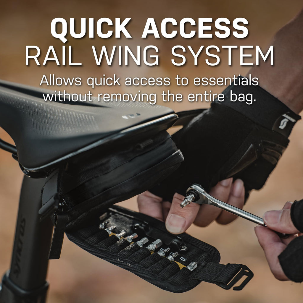 Topeak Elementa GearBag or GearBag EX – Compact Under-Seat Bike Bag with Ratchet Tool Set, 0.3L Storage