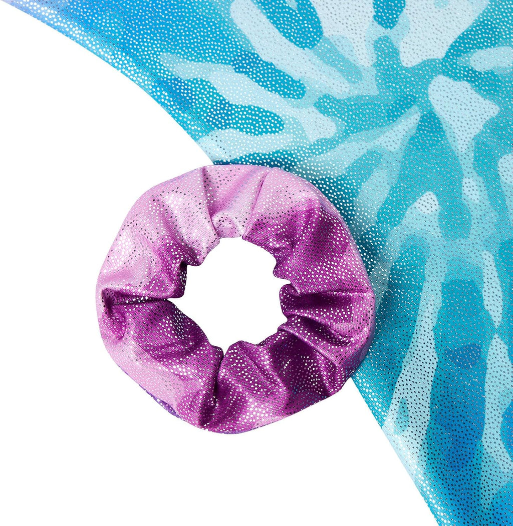 Vogseek Gymnastic Leotards for Girls 4-12Y - Sparkle Dance Unitards with Hair Scrunchie