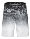 ELETOP Men's Swim Trunks Quick Dry Bathing Suit Swimming Board Shorts Mesh Lining Beach Swimwear Ripple Grey XL