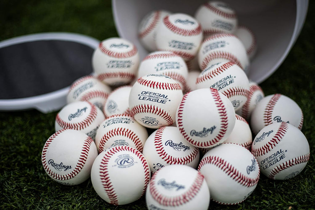 Rawlings Official League Youth Baseballs - Competition Grade, 30-Ball Bucket | ROLB1X