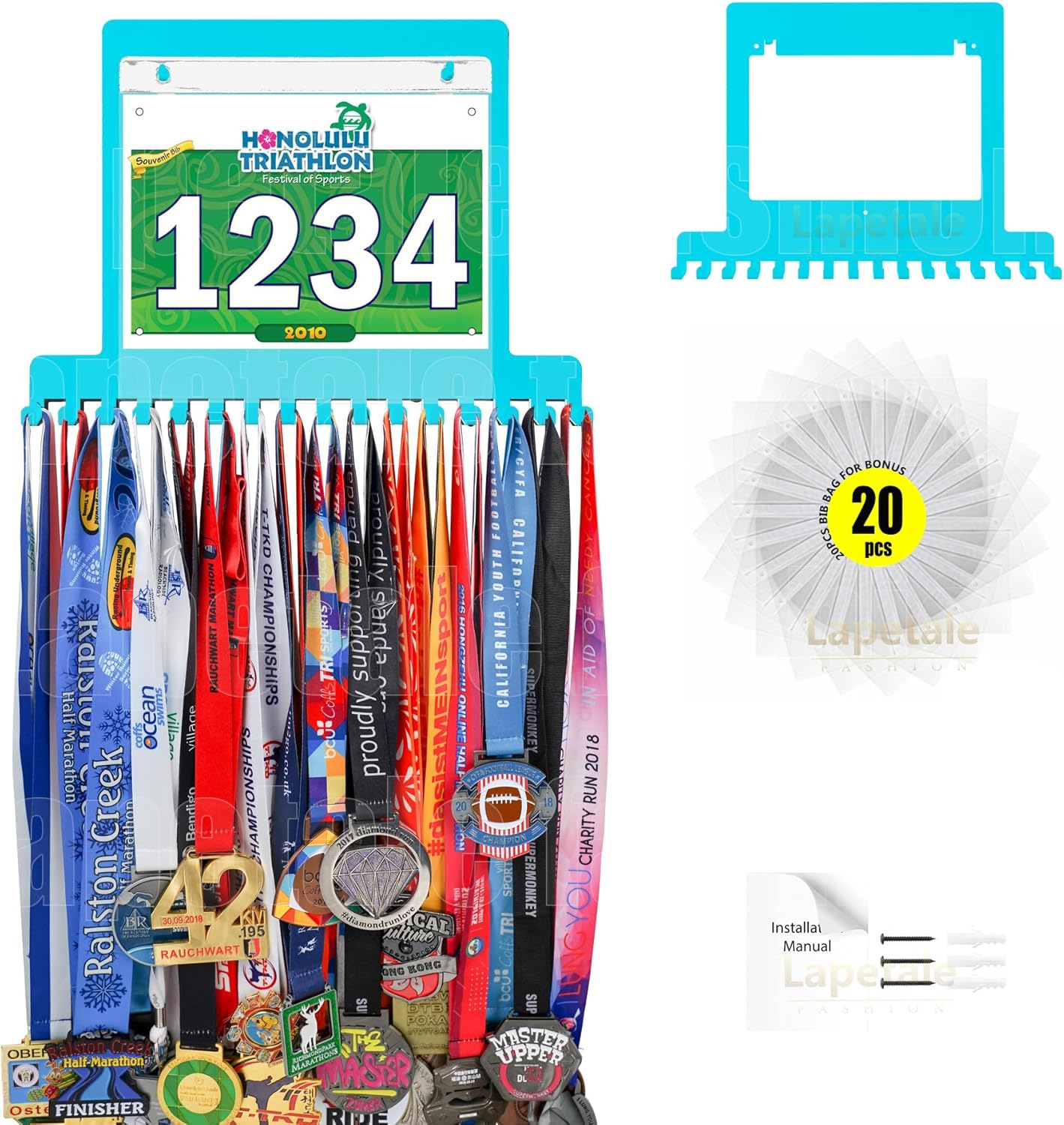 Skiennix Race Medal Holder - Stylish Wall Hanger for Marathon Medals | Perfect Gift for Runners