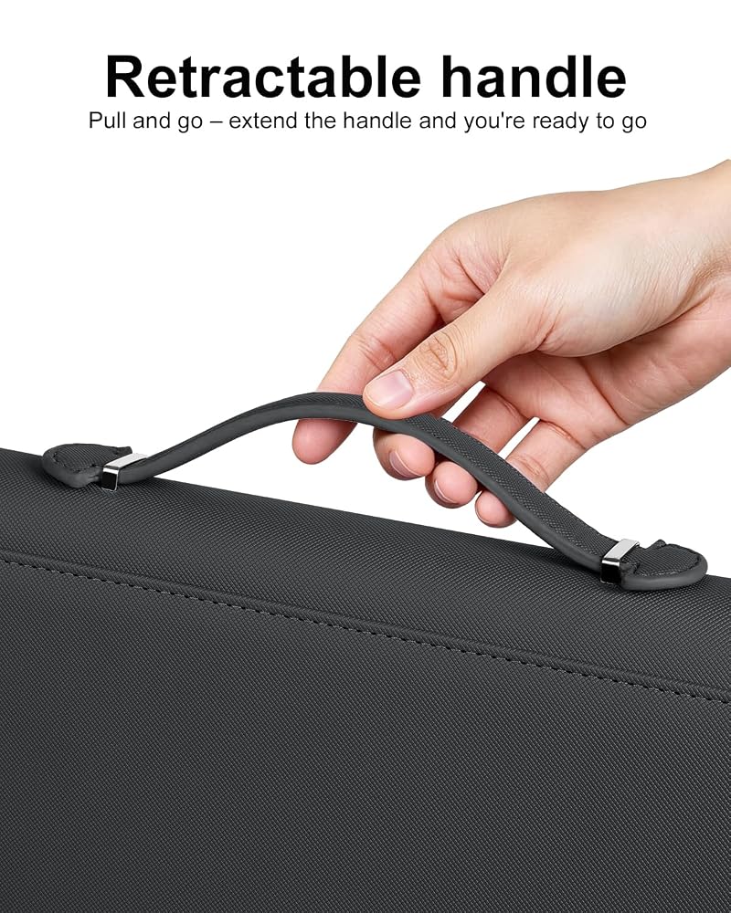 GEAoffice 9-Pocket Card Binder - 576 Card Capacity, Side-Loading PU Zip Binder with Handle (Black)