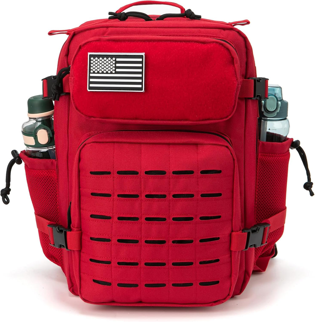 QT&QY Military Tactical Backpack - 25L/45L Molle Daypack for Men | Versatile Hiking Rucksack with Bottle Holder
