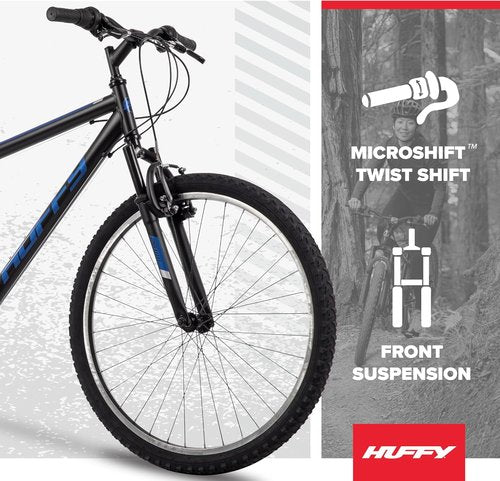 Huffy Stone Mountain Bike - Versatile 6-Speed & 21-Speed Options | Adjustable Saddle, All-Terrain Tires, Multiple Colors