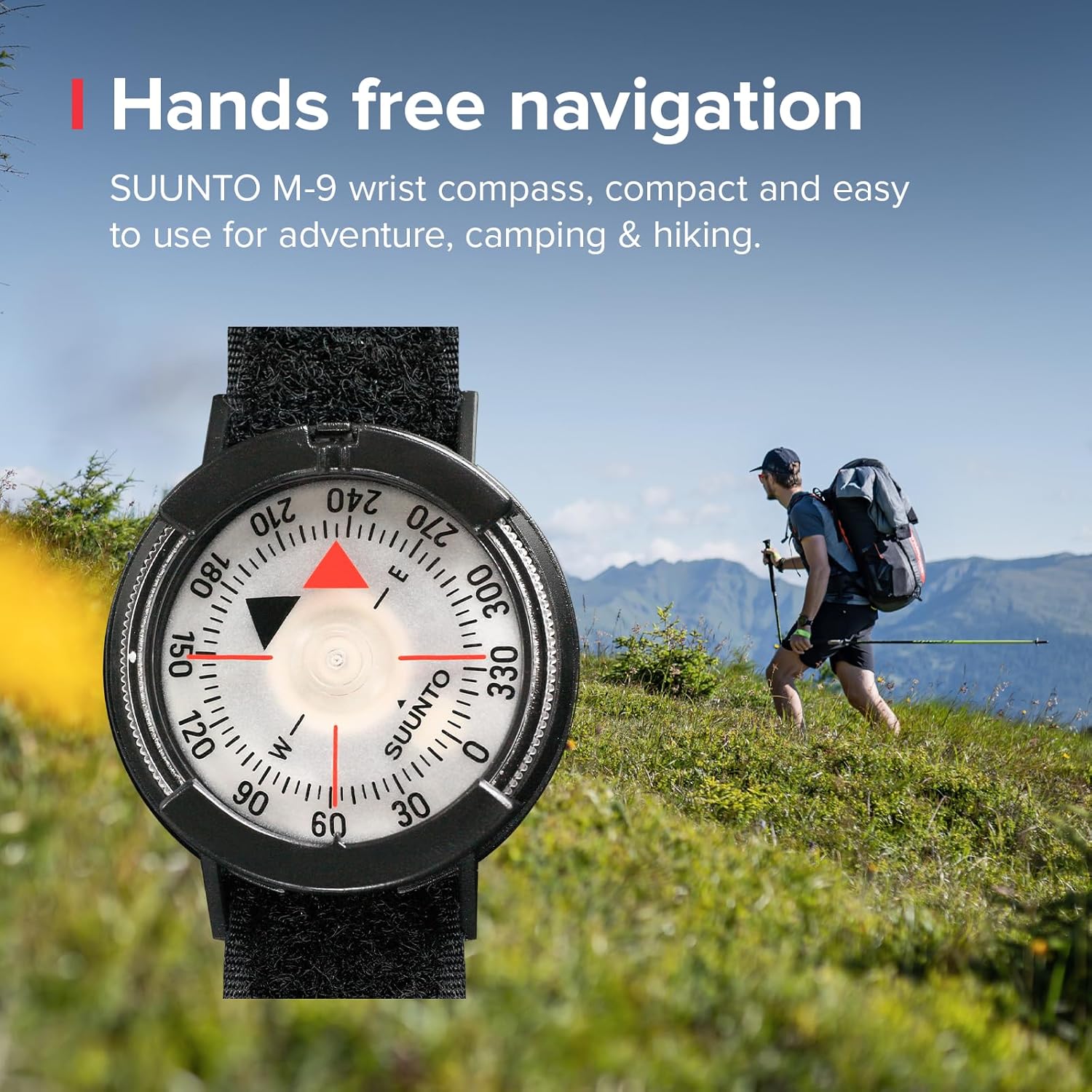 SUUNTO Multifunctional Compass, Northern Hemisphere, Compact Waterproof Navigation Comapss for Hiking & Adventure