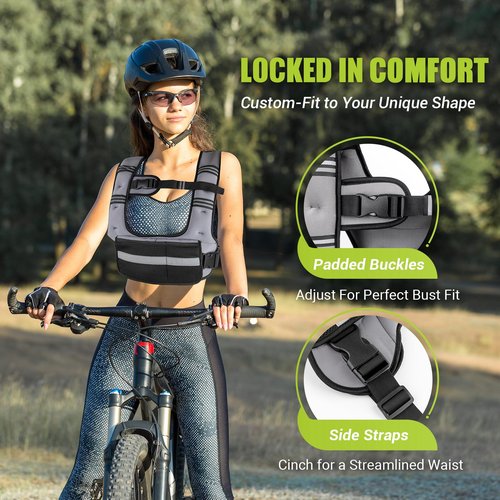 Adjustable Weighted Vest for Women, 6-12lb U-Shaped Weight Vest with 6 Iron Sand Bags, Rucking Vest with Extended Shoulder Pads & Plus Pockets for Running, Walking and Strength Training