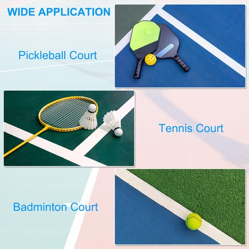 PATIKIL Pickleball Court Tape 2 in x 302ft, Pickleball Court Marking Kit for Indoor/Outdoor Tennis Volleyball Badminton Court, Black