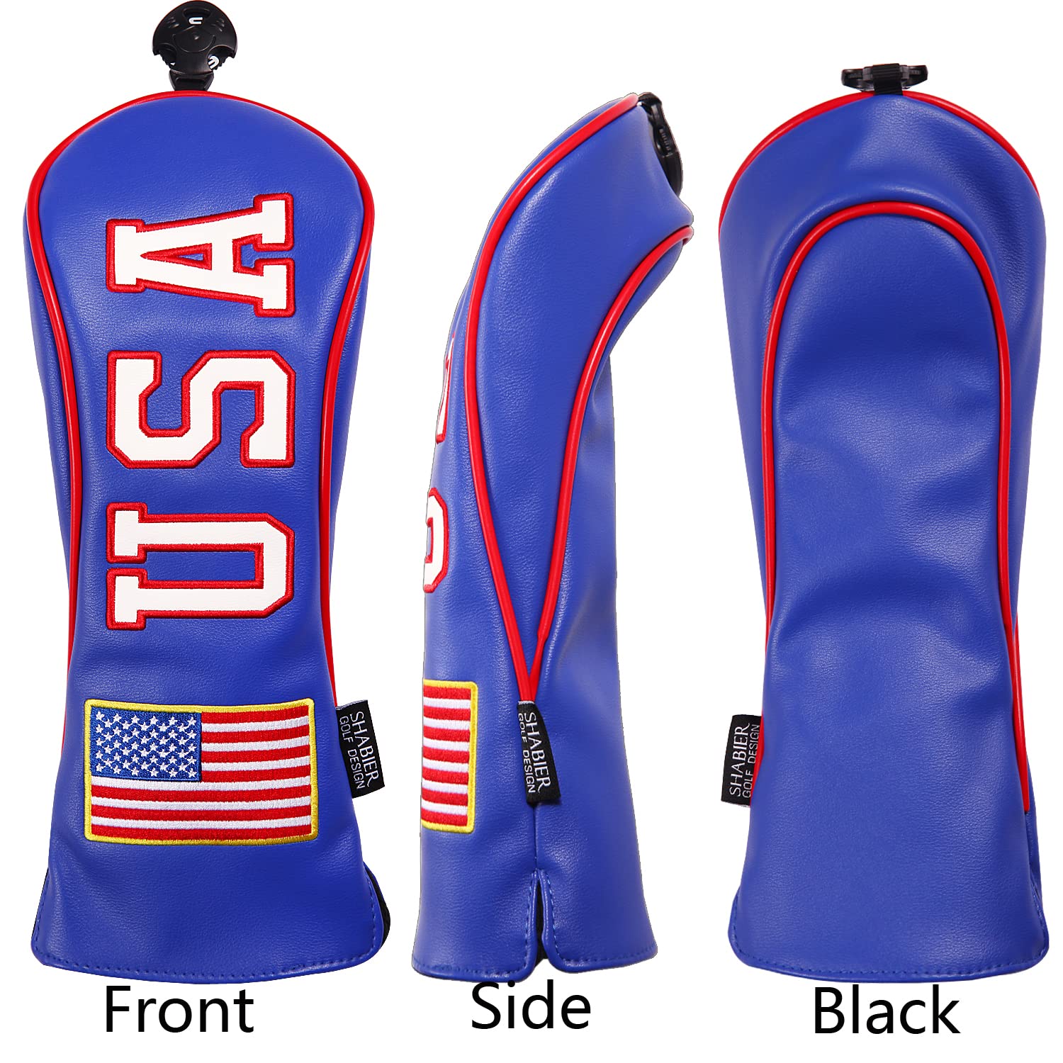 USA Stars and Stripes White Vintage Retro Patriotic Driver Fairway Hybird Wood Cover (Driver Cover)