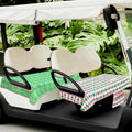 Hahafelt 2 Pack Golf Cart Seat Covers Universal Golf Cart Seat Towel Blanket for Women Gift with 2 Large Front Pockets & Nonskid Bottom Easter Decor for 4 Person Club Accessories Irish