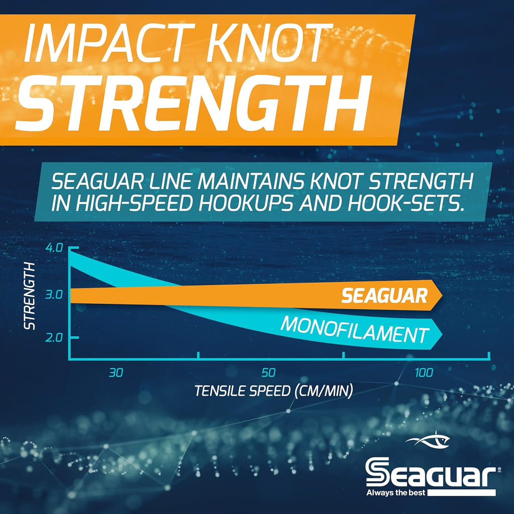 Seaguar Blue Label Fishing Leader Line - 100% Fluorocarbon, Clear, Ideal for Saltwater Fishing, Multiple Sizes