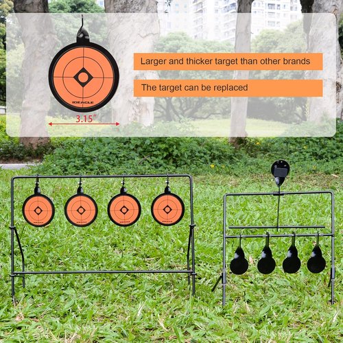 Ideagle BB Gun Targets - Heavy Metal Spinning Pellet Shooting Target for .177/.20 Caliber