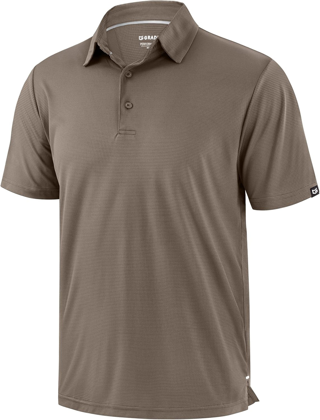 Skiennix Men's Golf Shirt - Lightweight Moisture-Wicking Short Sleeve Polo | Performance Fit, Grid Design