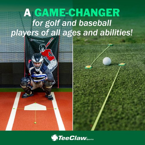 Tee Claw - Pack of 10 Lanyards for Golfing Practice - Multipurpose Training Aid, Baseball, Softball and Golf, Great Compliment to Be Used with The Outdoors and Indoors- 5 Green + 5 Yellow