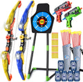 Skiennix Bow and Arrow Toy Set - 2 Pack with 24 Suction Cup Arrows & Target | Indoor/Outdoor Sports Gift for Ages 4-12