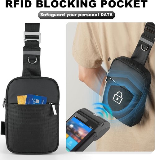 BROADREAM Mini Sling Bag - RFID-Blocking Waterproof Crossbody Backpack for Hiking & Travel