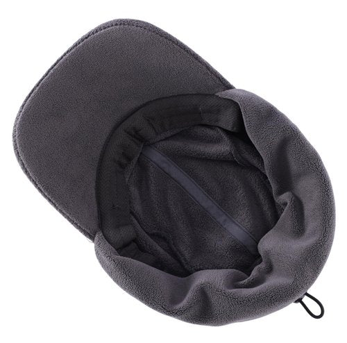 Connectyle Warm Fleece Beanie with Visor & Ear Warmer Windproof Cold Weather Skull Cap Ponytail Hat for Women Dark Grey