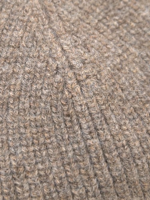 EILIZ 100% Merino Wool Ribbed Knit Beanie Cap, Warm Winter Hat, Unisex for Men and Women (US, Alpha, One Size, Brown)