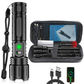 Banral LED Flashlights High Lumens Rechargeable, 5000mAh Super Bright Powerful Flashlight, Type-C, 5 Modes, Zoomable, IPX5 Waterproof High Powered Tactical Flash Light for Emergency Camping Hiking