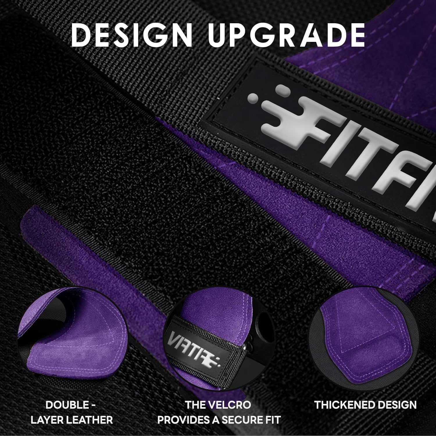 Regine Switzerland Weight Lifting Wrist Straps - Double Leather with Neoprene Padding for Men & Women