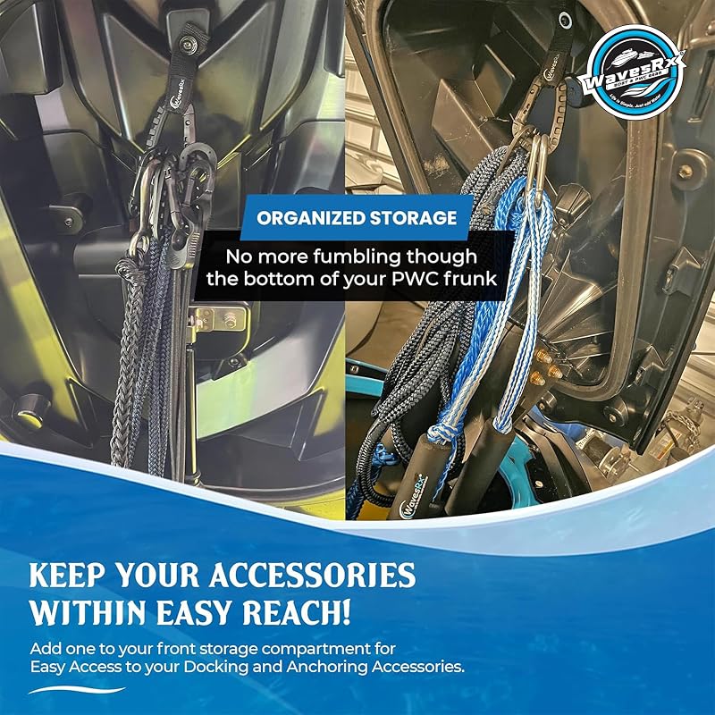 WavesRx 7 Pack Soft Loop Jet Ski Cleats for Quick & Secure Docking & Anchoring