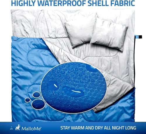 MalloMe Sleeping Bags - Cold Weather Camping Gear for Adults & Kids | Lightweight & Compact Design