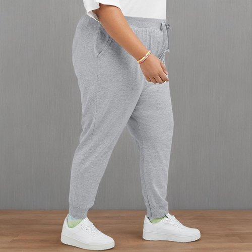 Hanes Women's Cotton Joggers - 100% Jersey Sweatpants with 29" Inseam for Ultimate Comfort