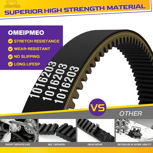 OMEIPMEO Club Car Clutch Drive Belt & Starter Generator Belt for Club Car DS 1997-UP and Precedent 2004-UP Gas Golf Cart, Golf Cart Drive and Starter Belt Kit Replace OEM# 101916701 1016203