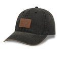 Washed Denim Baseball Hat, Black, One Size