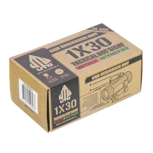 UTG 3.8" ITA Red/Green CQB Dot Sight with Integral Mount , Black