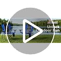 Portable Folding Camping Chair with Mesh Back and Black Variation