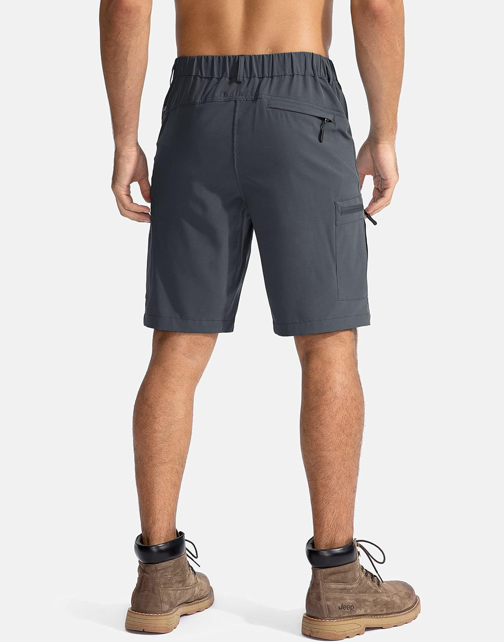Pudolla Men's Hiking Cargo Shorts - Lightweight Outdoor Shorts with 5 Zipper Pockets | Available in 9"/7"/11" Sizes