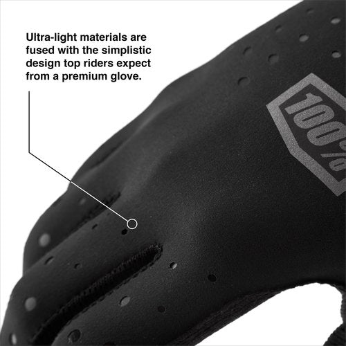 100% Sling Short Finger Mountain Biking Gloves - Lightweight Fingerless MTB Off Road Cycling Gloves