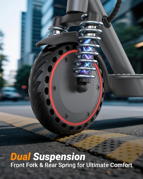 Electric Scooter by [Brand Name] - 350W-500W Motor, 9-22 MPH, 10-41 Miles Range, Dual Suspension & Braking