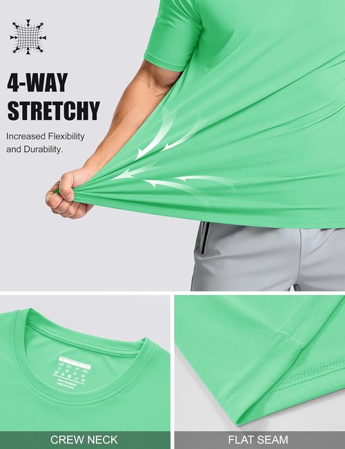 MAGCOMSEN Men's UPF 50+ Quick-Dry Athletic T-Shirt | Performance Swim & Workout Tee