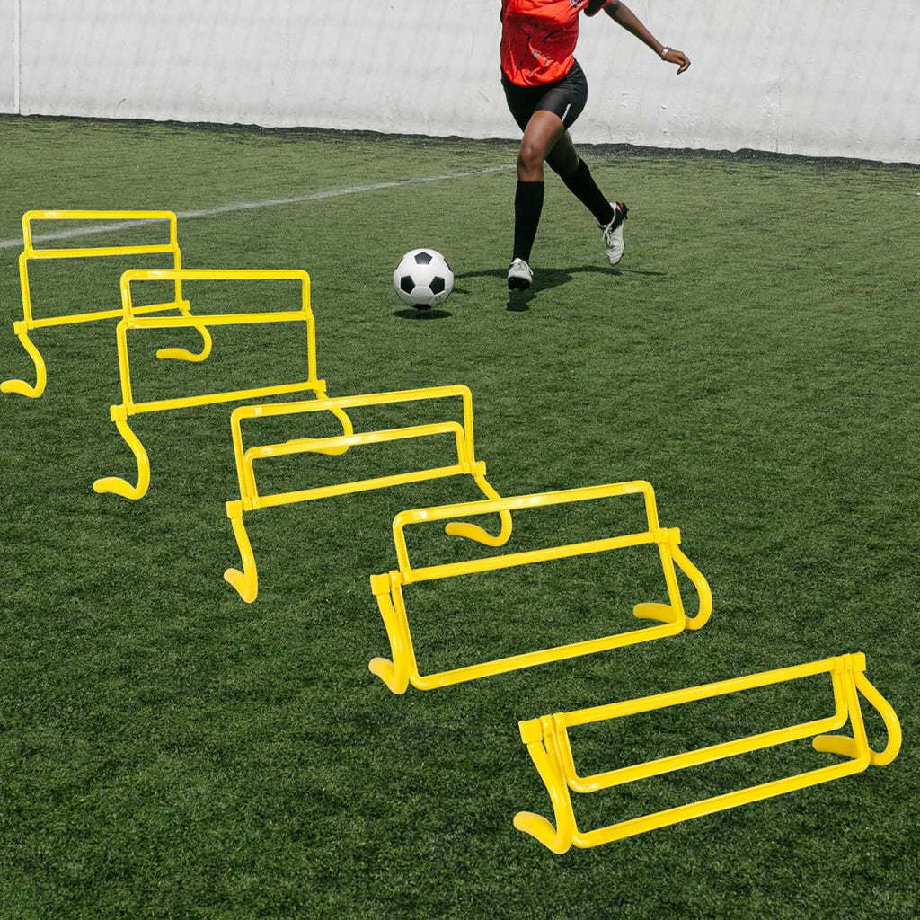 Skiennix Height Adjustable Speed Training Hurdles - Enhance Agility & Fitness | 4 Pack