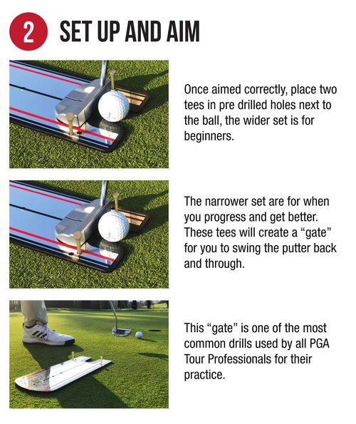 TourAngle | Putting Mirror for Proper Ball Alignment | Square Up Your Putter Face & Aim Correctly | Lower Scores with Instant Feedback | Right & Left Handers