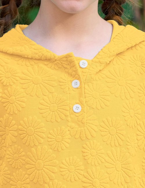 BesserBay Girls' Summer Long Sleeve Coverup - Quick-Dry Terry Fabric with Hood | Sizes 4-14 Years