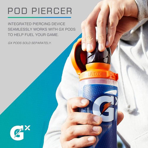 Gatorade Gx Hydration System - Non-Slip Squeeze Bottles & Sports Drink Pods | Gray