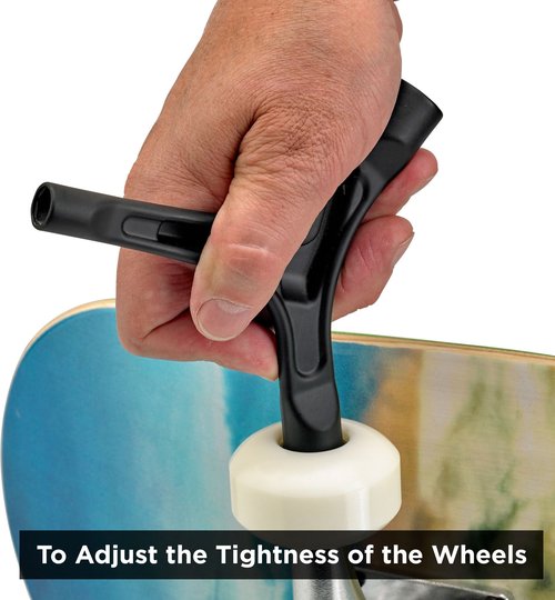 RADECKAL All in One Skate Tool, T Tool, Y Tool for Skateboards, Longboards, Mini Skateboards, and Cruisers (Black)