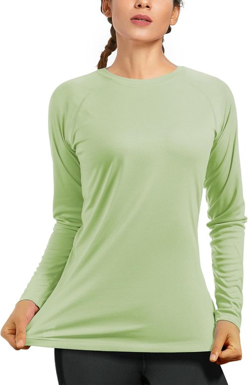 Isnowood Women's Sun Protection Long Sleeve Shirt - UPF 50+ UV Rash Guard for Hiking & Running