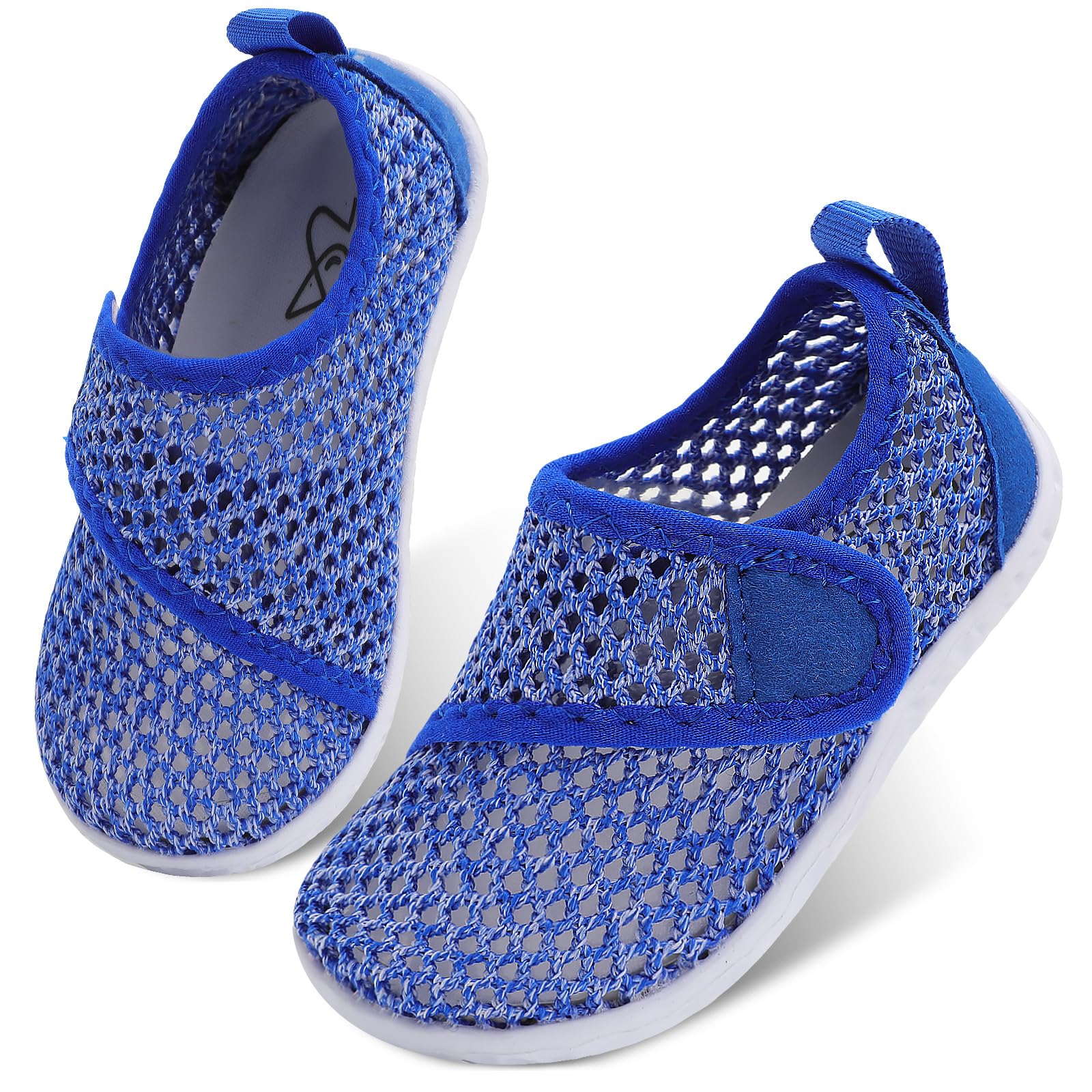 LeIsfIt Toddler Water Shoes Girls Boys Swim Shoes Kids Quick-Dry Breathable Aqua Socks Lightweight Non-Slip Barefoot Beach Shoe, Dark Blue, 9 Toddler