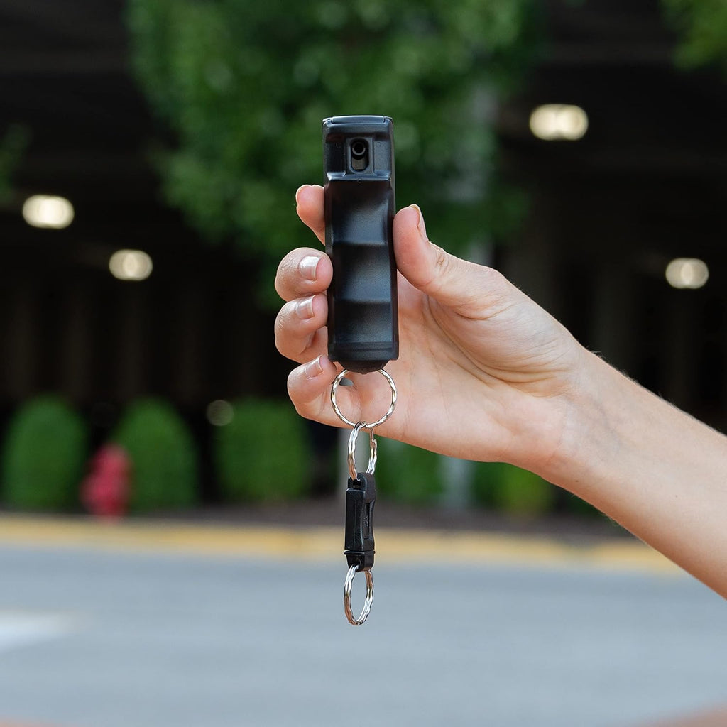 SABRE Fast Flip Top Pepper Gel Keychain - Quick Release for Easy Access | Maximum Police Strength Gel
