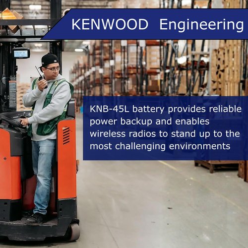 Kenwood KNB-45L Two-Way Radio Battery (7.4V) - 2000mAh Li-ion, Rechargeable, Original Accessory for NX-P1x00/NX-P1x02/TK-x400/TK-x402/NX-x40 Two-Way Radio Series, OEM, (Charger Not Included)