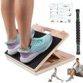 Swara 14″ Wide Professional Portable Eucalyptus Slant Board, thicker bottom board, Calf Stretching – Premium Adjustable Wooden Calf Stretcher Slant Board with Bonus Muscle Roller for Squats & Exercise