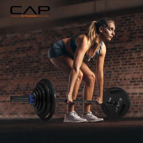 CAP Barbell 6-Foot Solid Olympic Bar, Black (2-Inch)