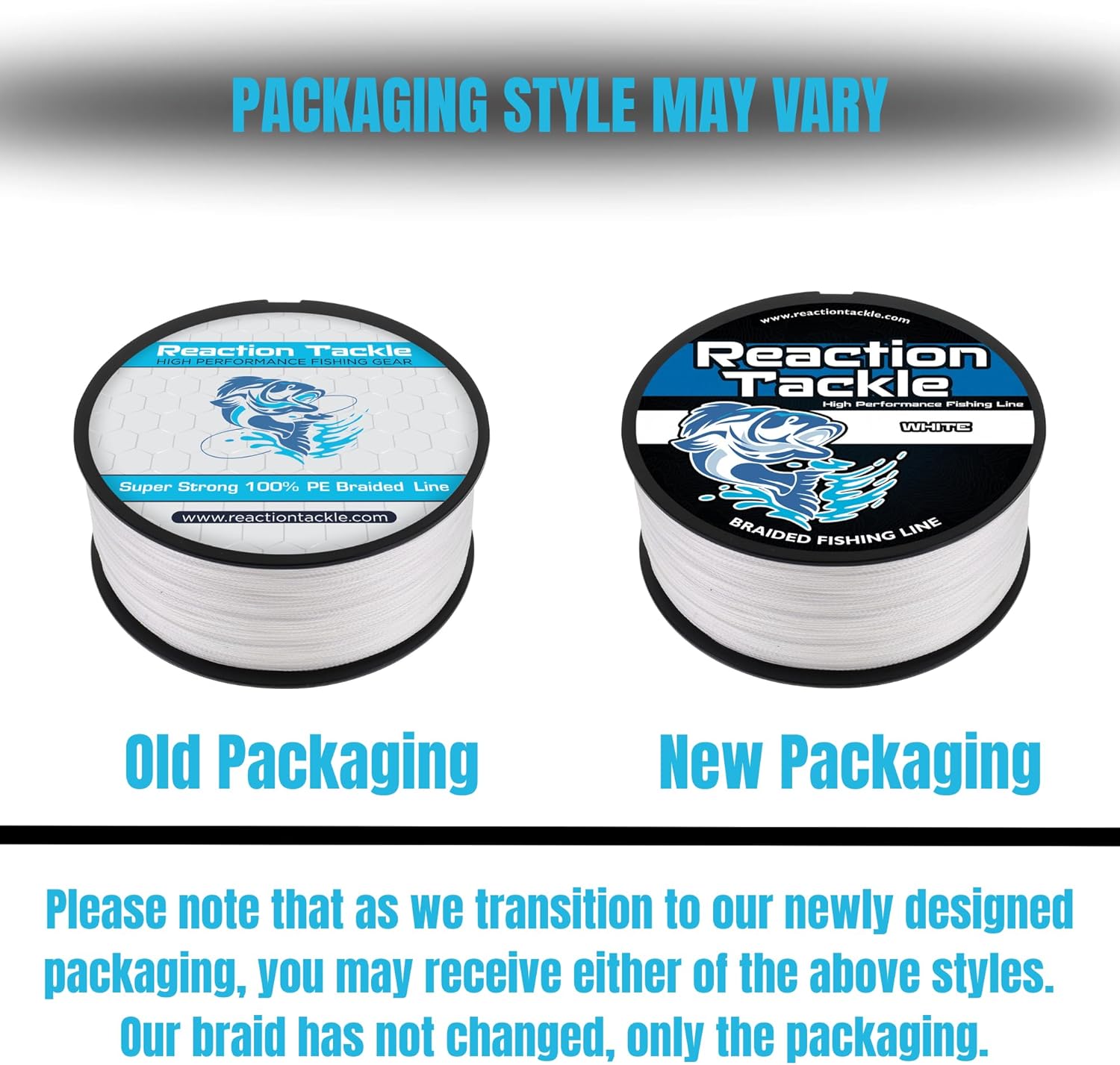 Reaction Tackle Braided Fishing Line - Pro Grade Power for Saltwater & Freshwater - High Visibility Color
