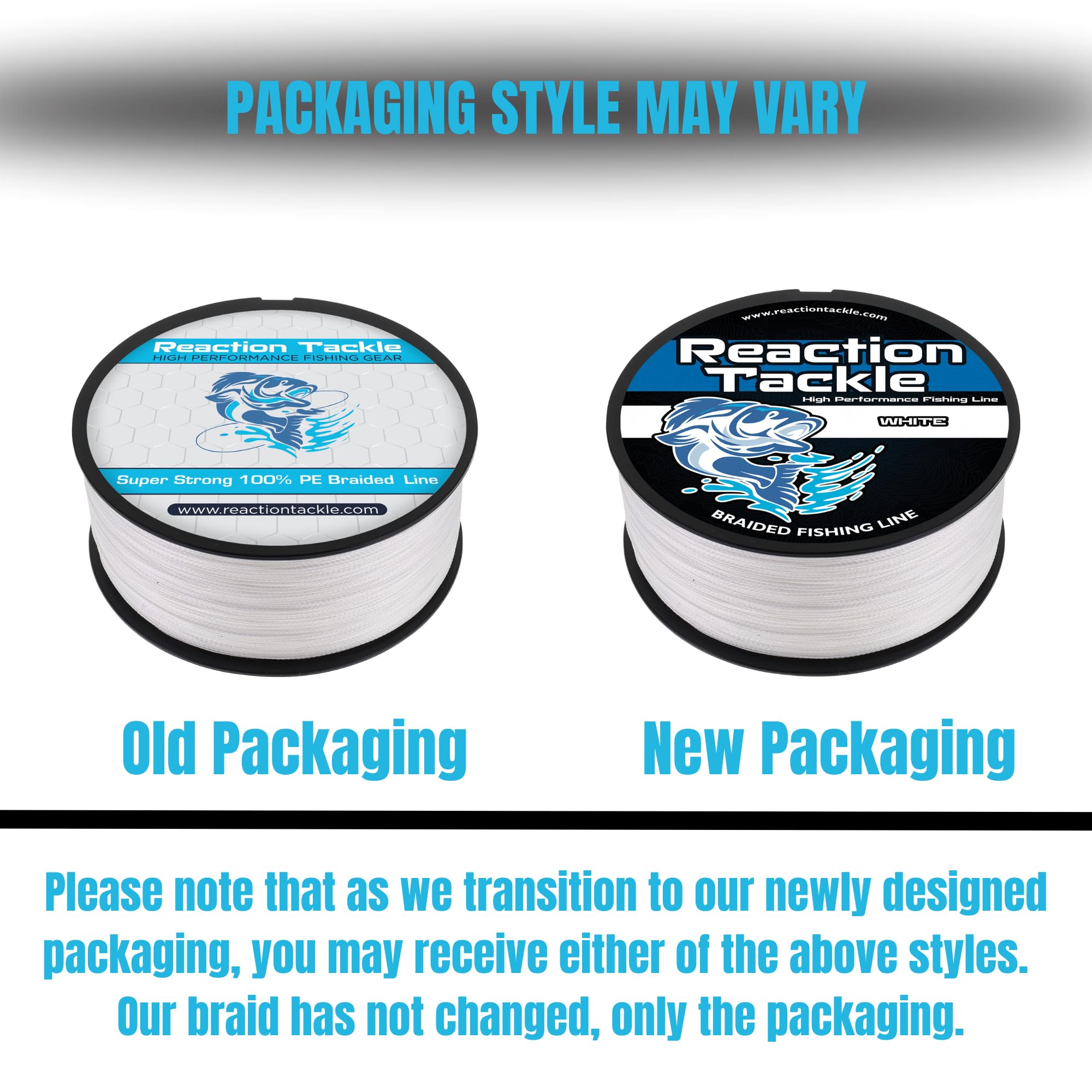 Reaction Tackle Braided Fishing Line Sea Blue 25LB 1000yd