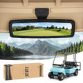 10L0L Bling Rhinestone Golf Cart Mirror for Yamaha, EZGO, Club Car, Universal 360° Adjustable Crystal Diamond Rear View Mirror with Wide Angle View, Shatterproof Glass Lens, Easy Installation