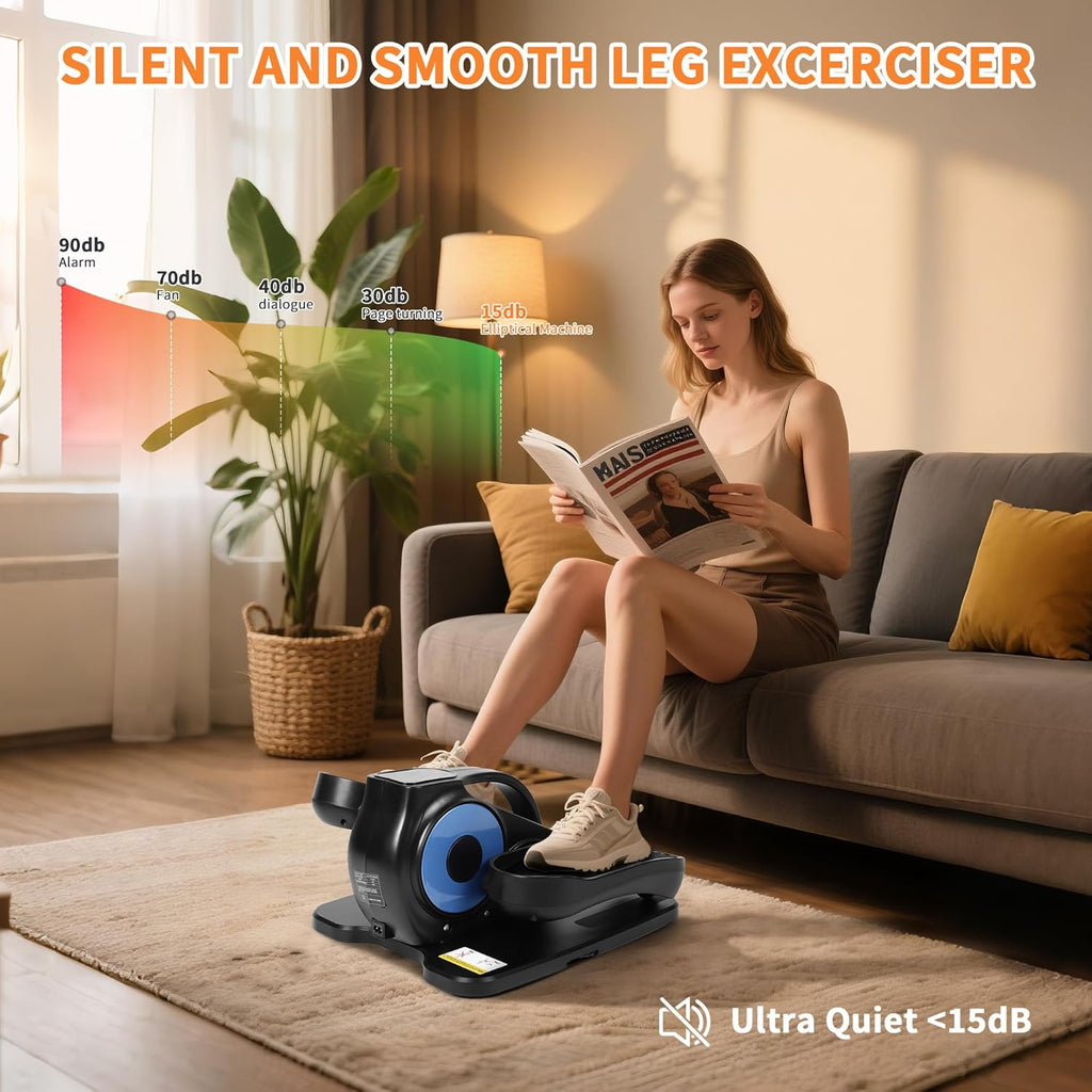 Under Desk Elliptical Machine by [Brand Name] - Portable Leg Exerciser with 12 Speeds & Modes | Ideal for Seniors
