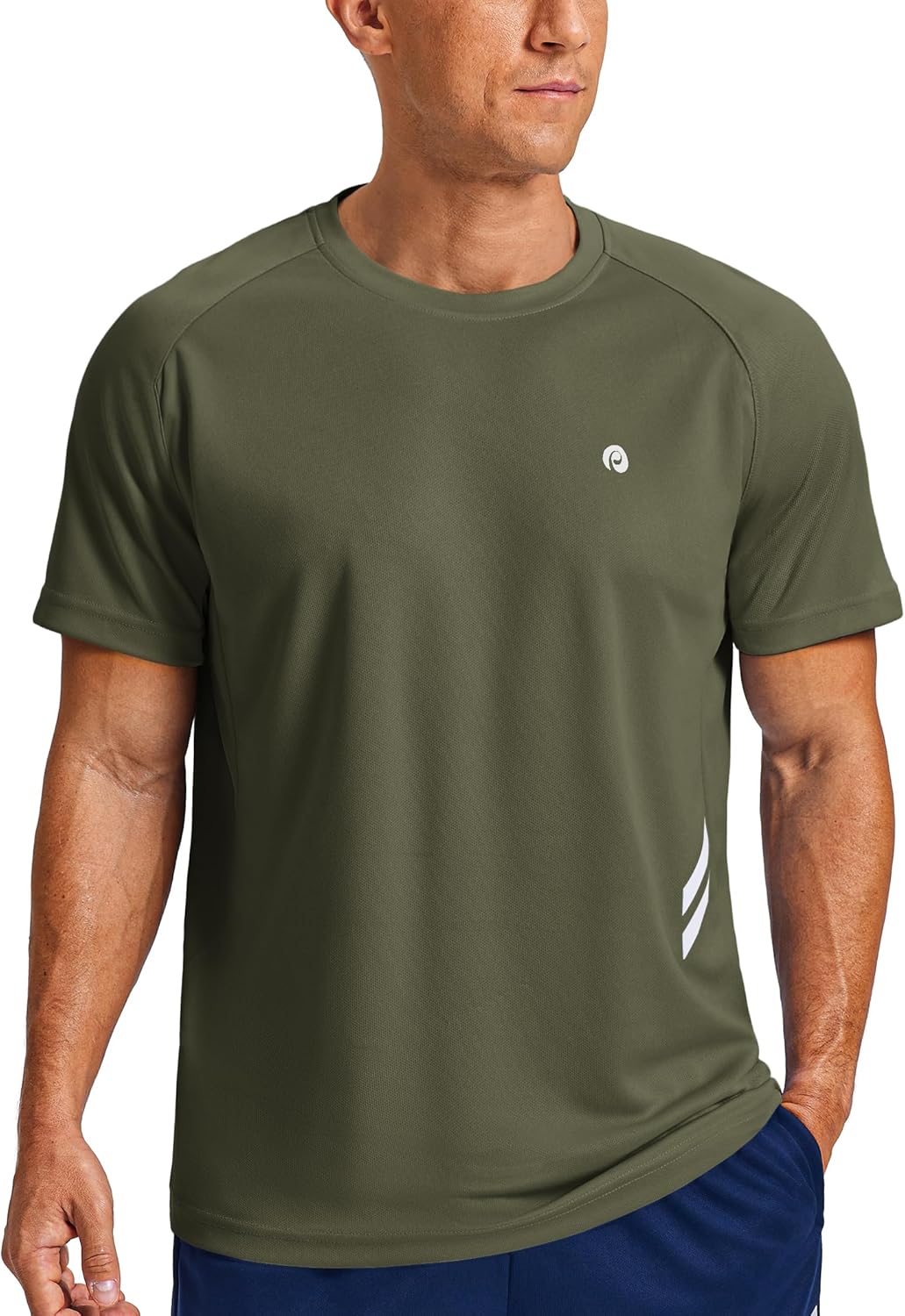 PINSPARK Men's Quick Dry Athletic T-Shirts - Moisture-Wicking Short Sleeve Gym Tee